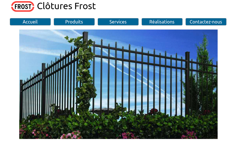 Site Web de Clotures Frost