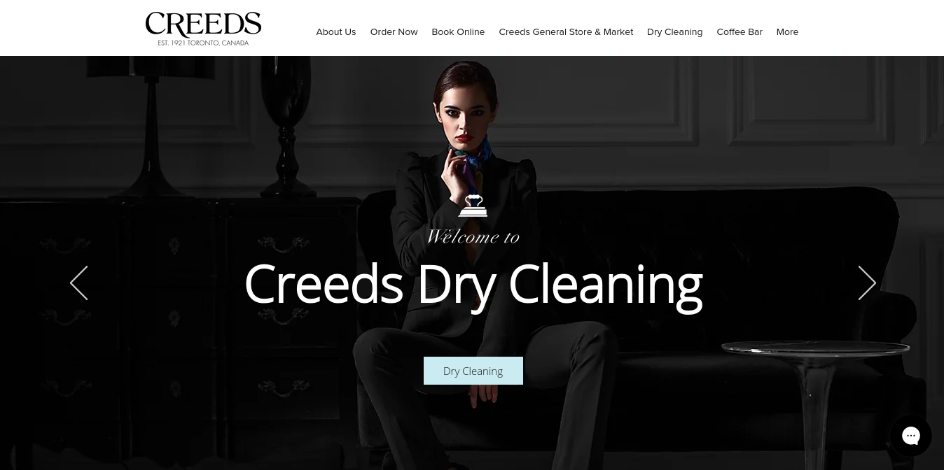 Site Web de nettoyage à sec Creeds