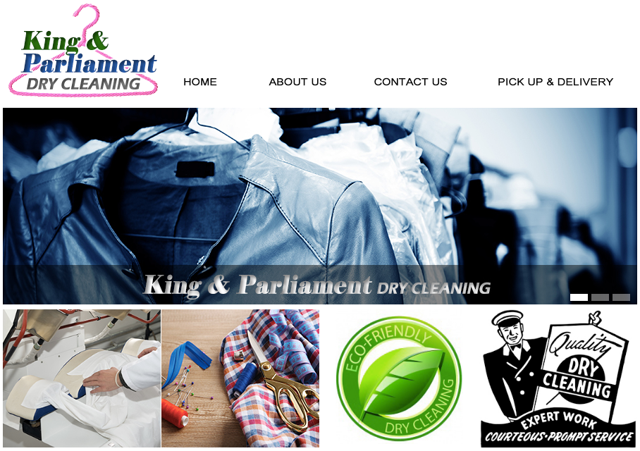 King & Parliament Dry Cleaning Website