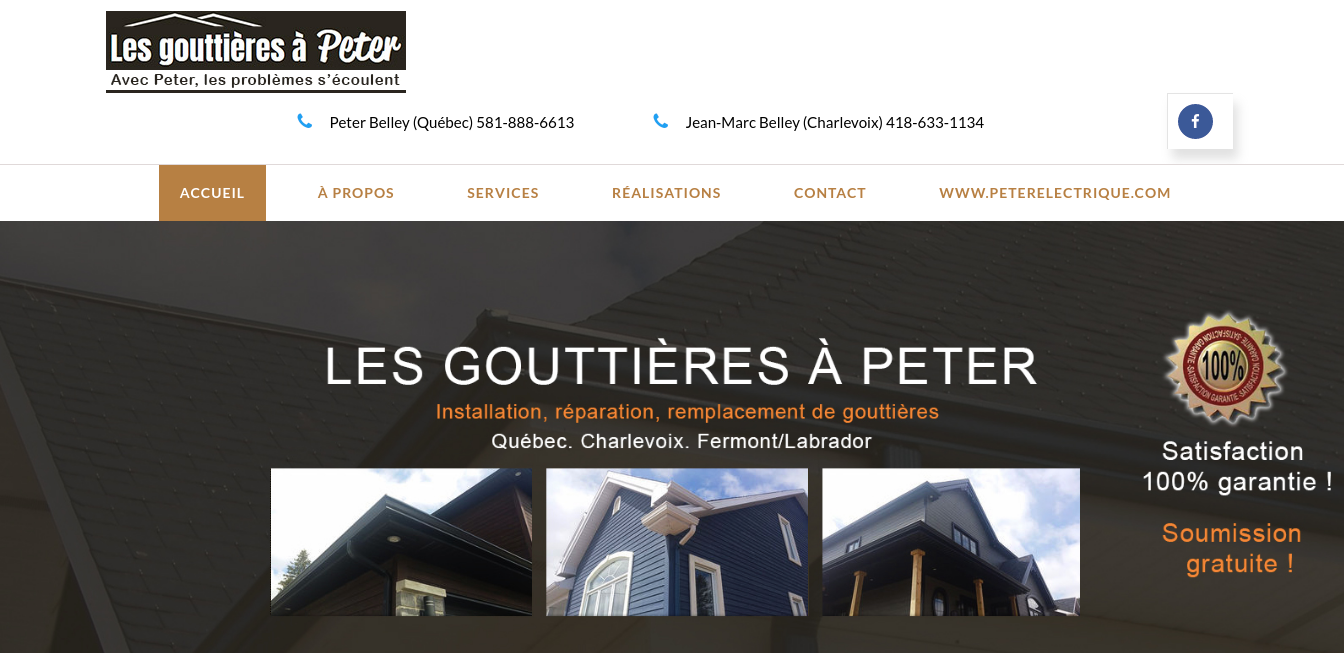 Les Gouttières à Peter Website