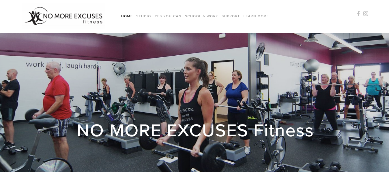 No More Excuses Fitness Website