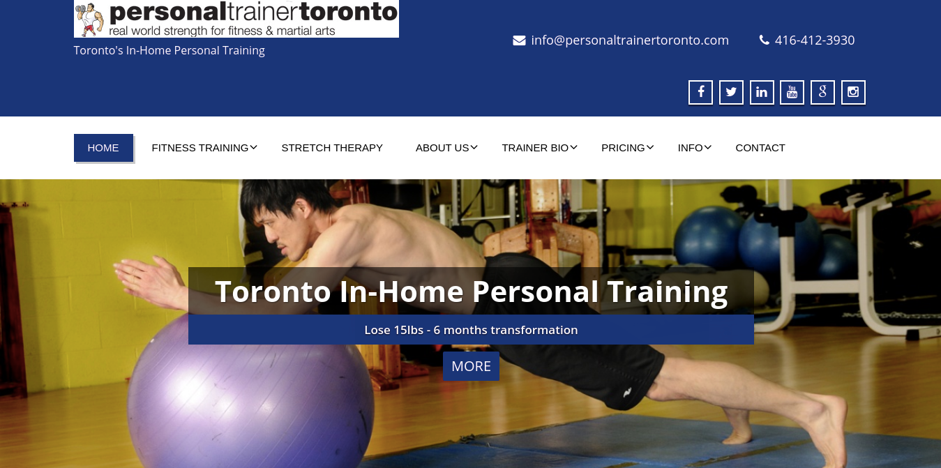Personal Trainer Toronto Website