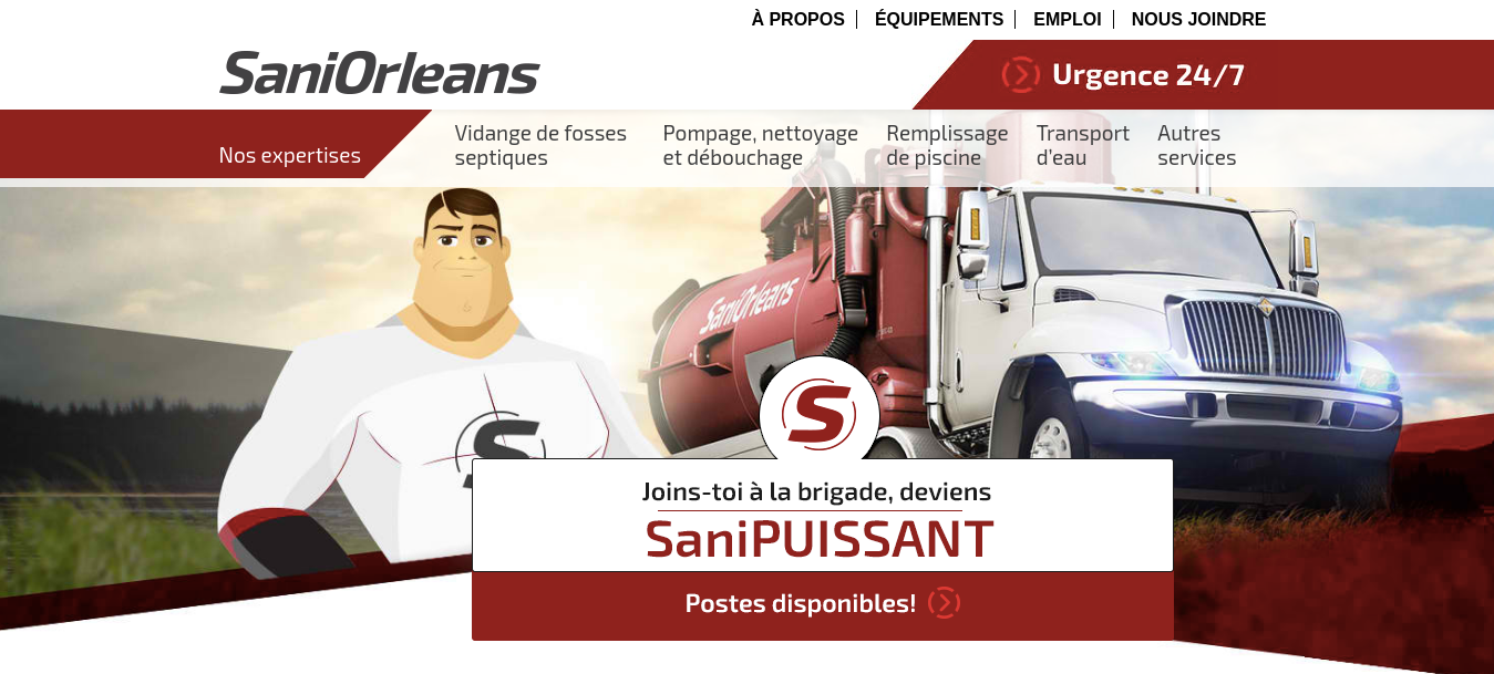 Site Web de Sani-Orléans Inc.