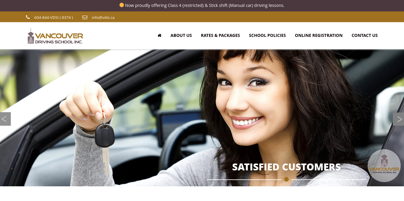 Vancouver Driving School Inc. Website