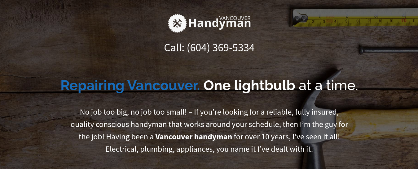 Vancouver Handyman Services Inc. Website
