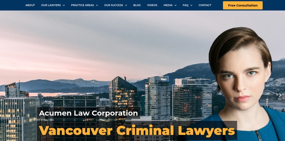 Site Web de la société d'avocats Acumen