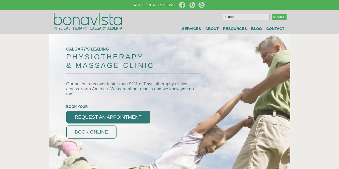 Site Web de physiothérapie de Bonavista