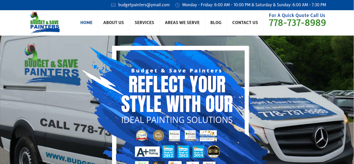 Site Web des peintres Budget & Save