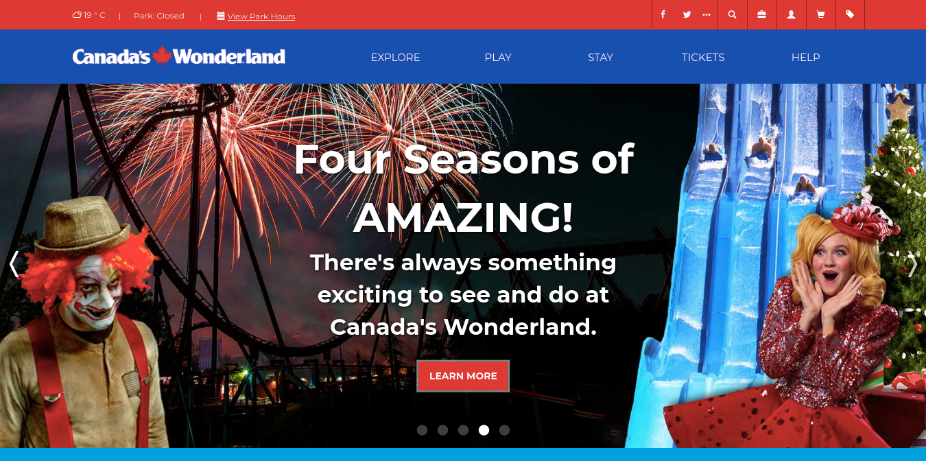 Canada's Wonderland Website