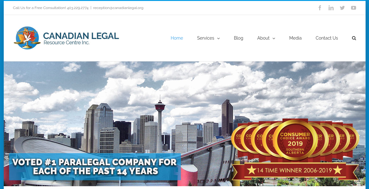 Site Web juridique canadien