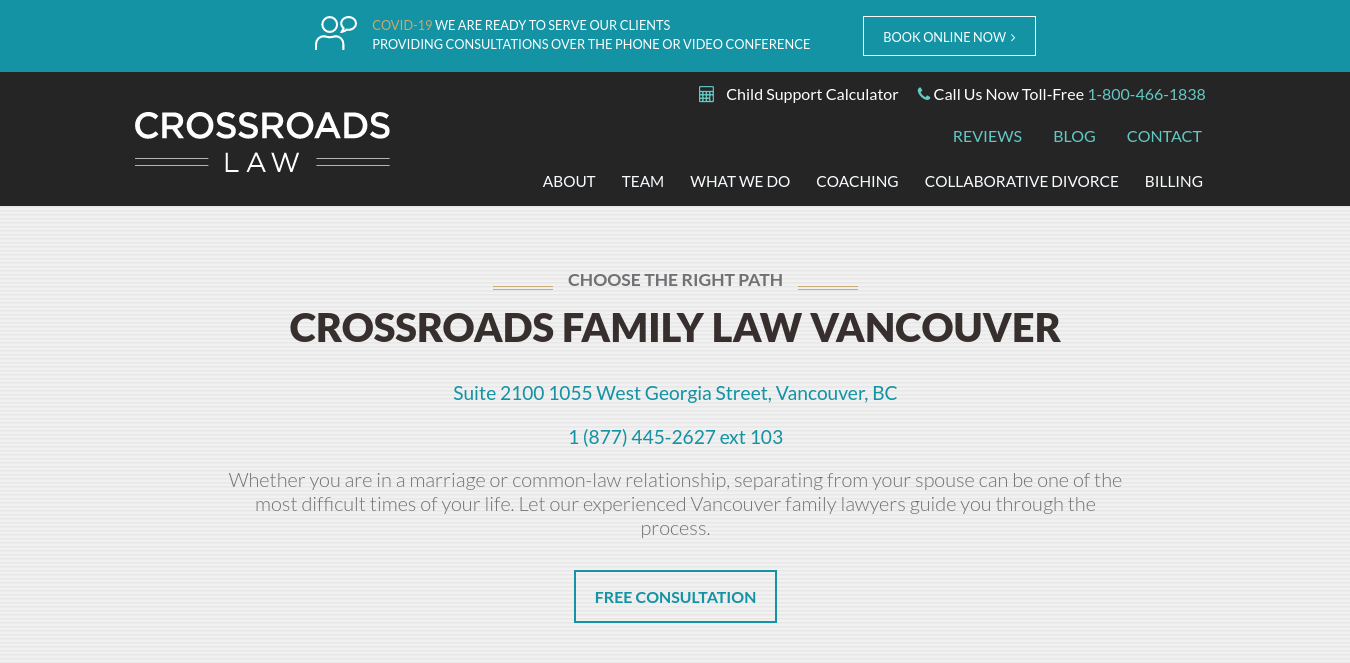 Site Web de Crossroads Law