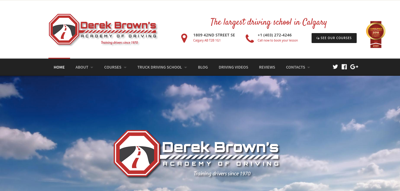 Site Web de l'Académie de Derek Brown