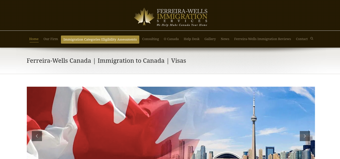 Site Web d'immigration de Ferreira-Wells