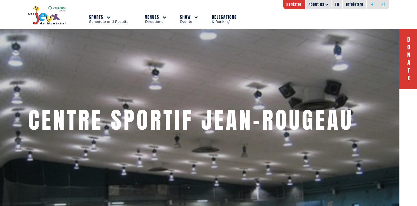 Site Web du Centre sportif Jean-Rougeau