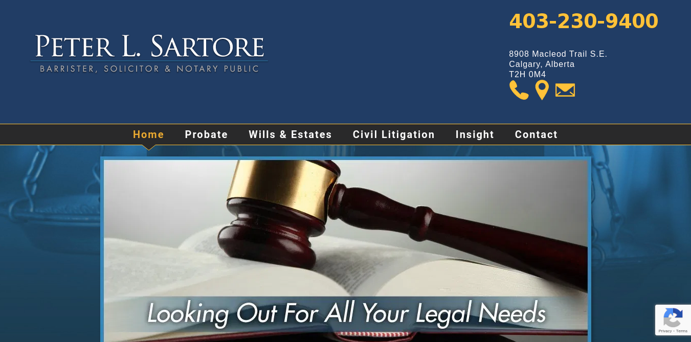 Sartore Peter Law Office Website