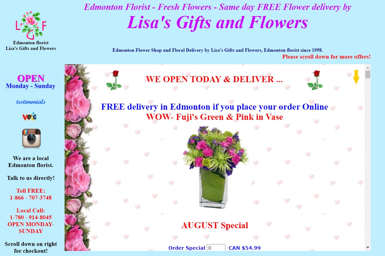 lisa's florist in edmonton