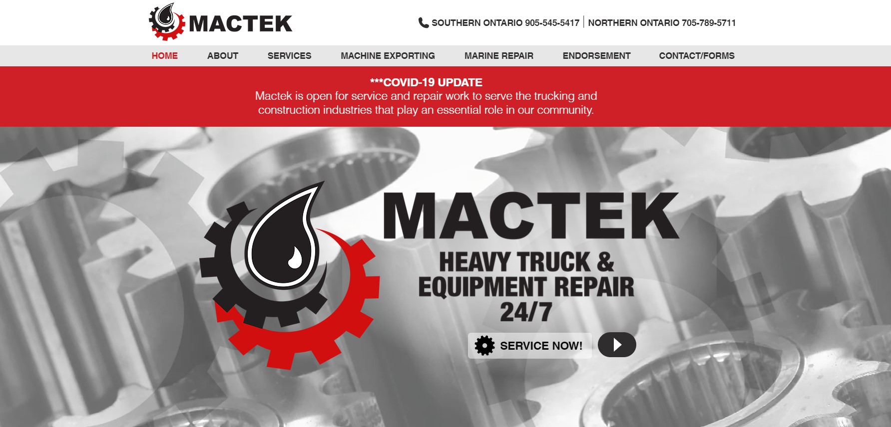 mactek heavy equipment dealer in hamilton