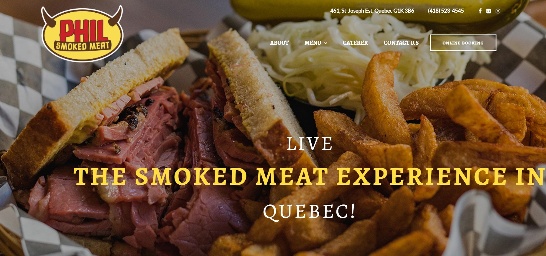 phil smoked meat sandwich shop in quebec