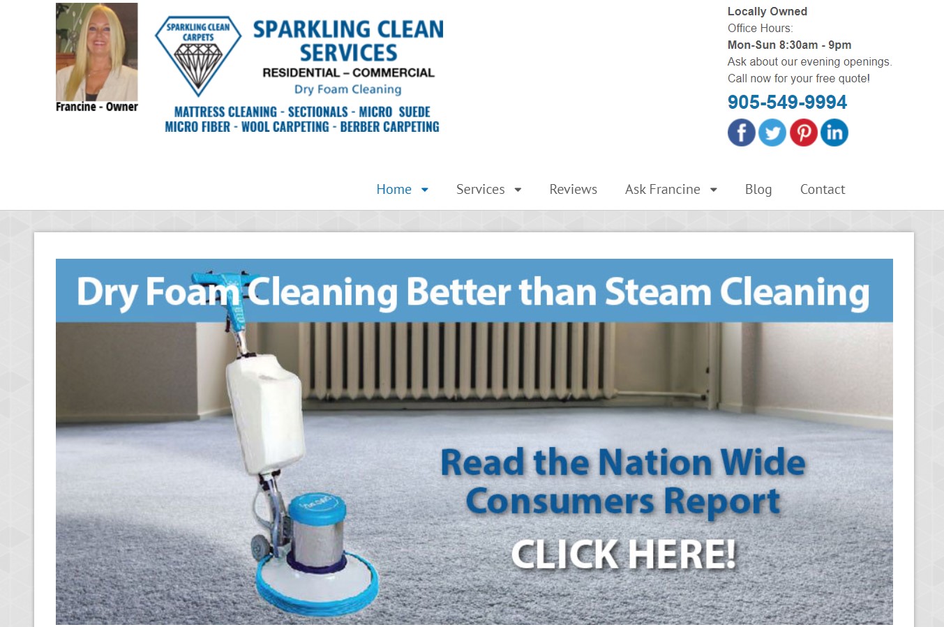 sparkling clean carpet cleaning service in hamilton