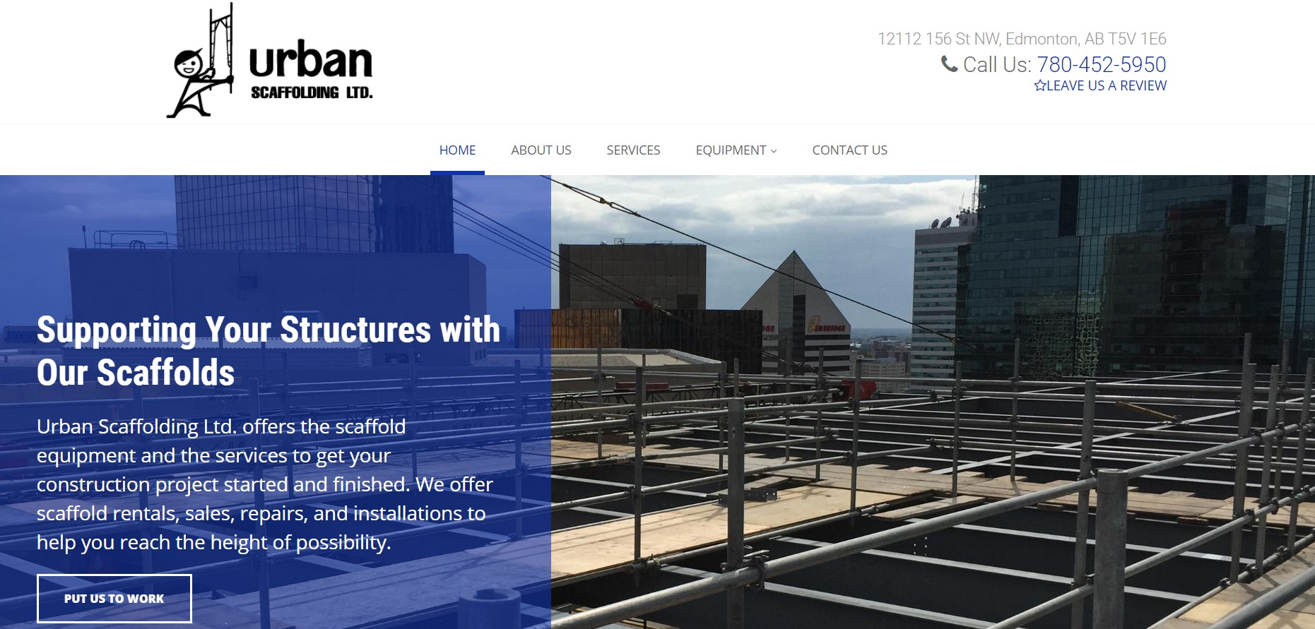 urban scaffolding service in edmonton
