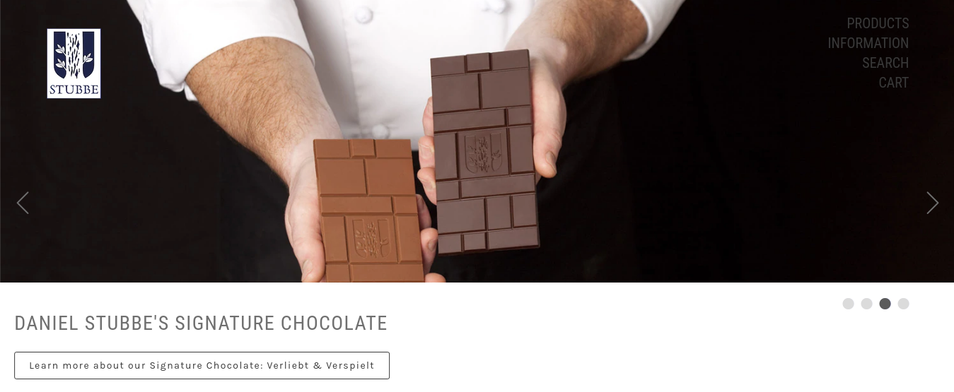 Stubbe Chocolates Website