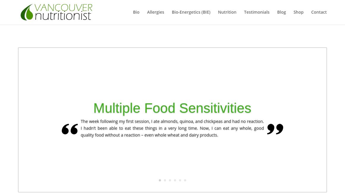 Vancouver Nutritionist Website