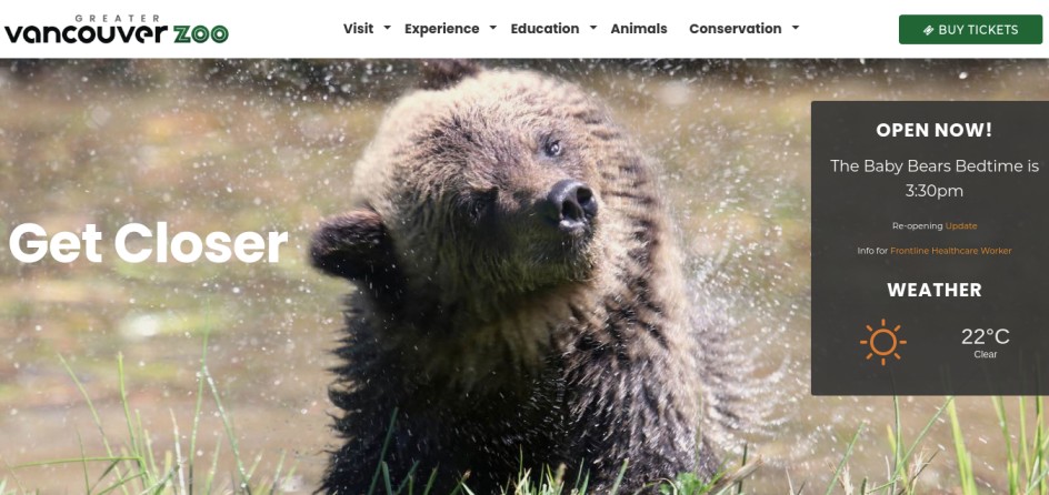 Vancouver Zoo Website