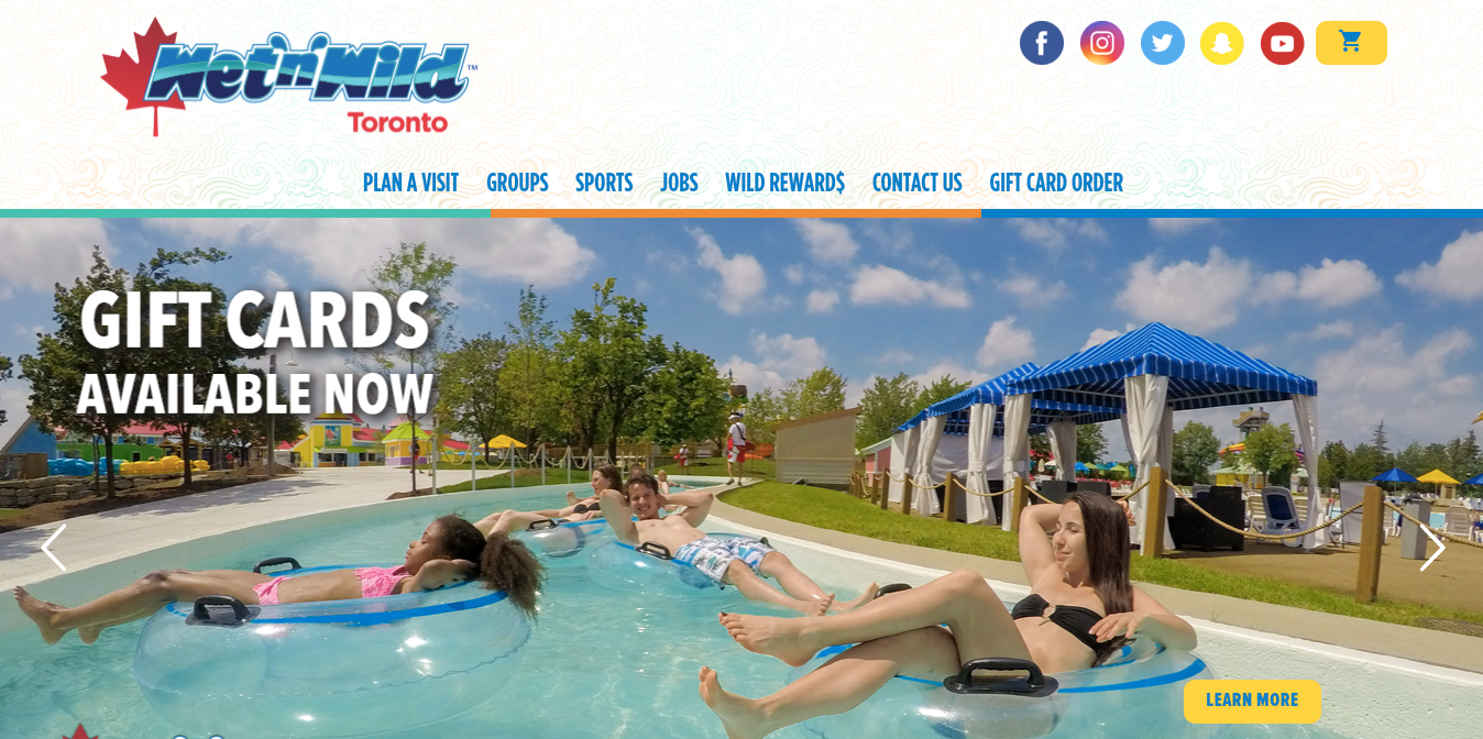 Wet'n'Wild Toronto Website