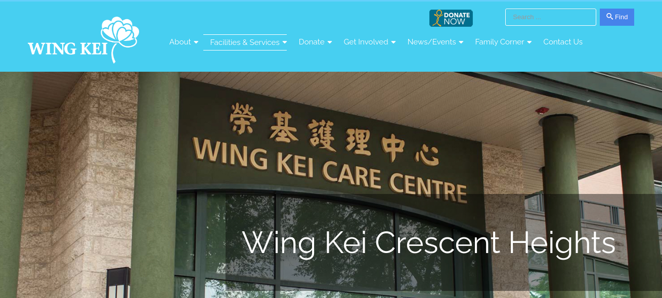 Wing Kei Care Centre Website