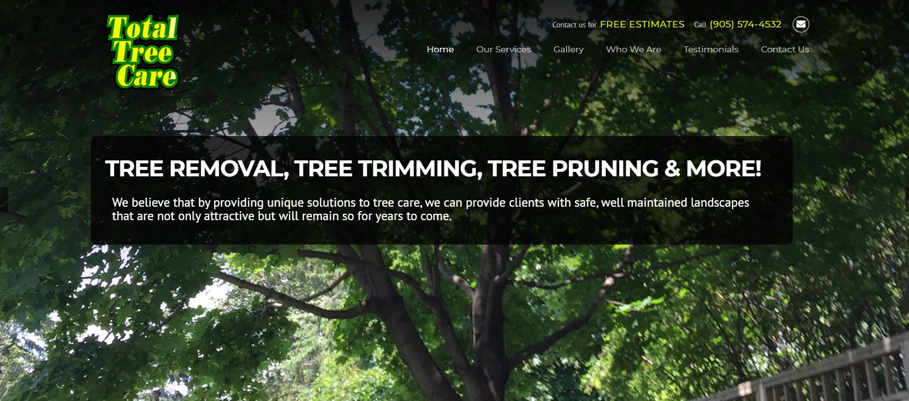 total tree care arborist in hamilton