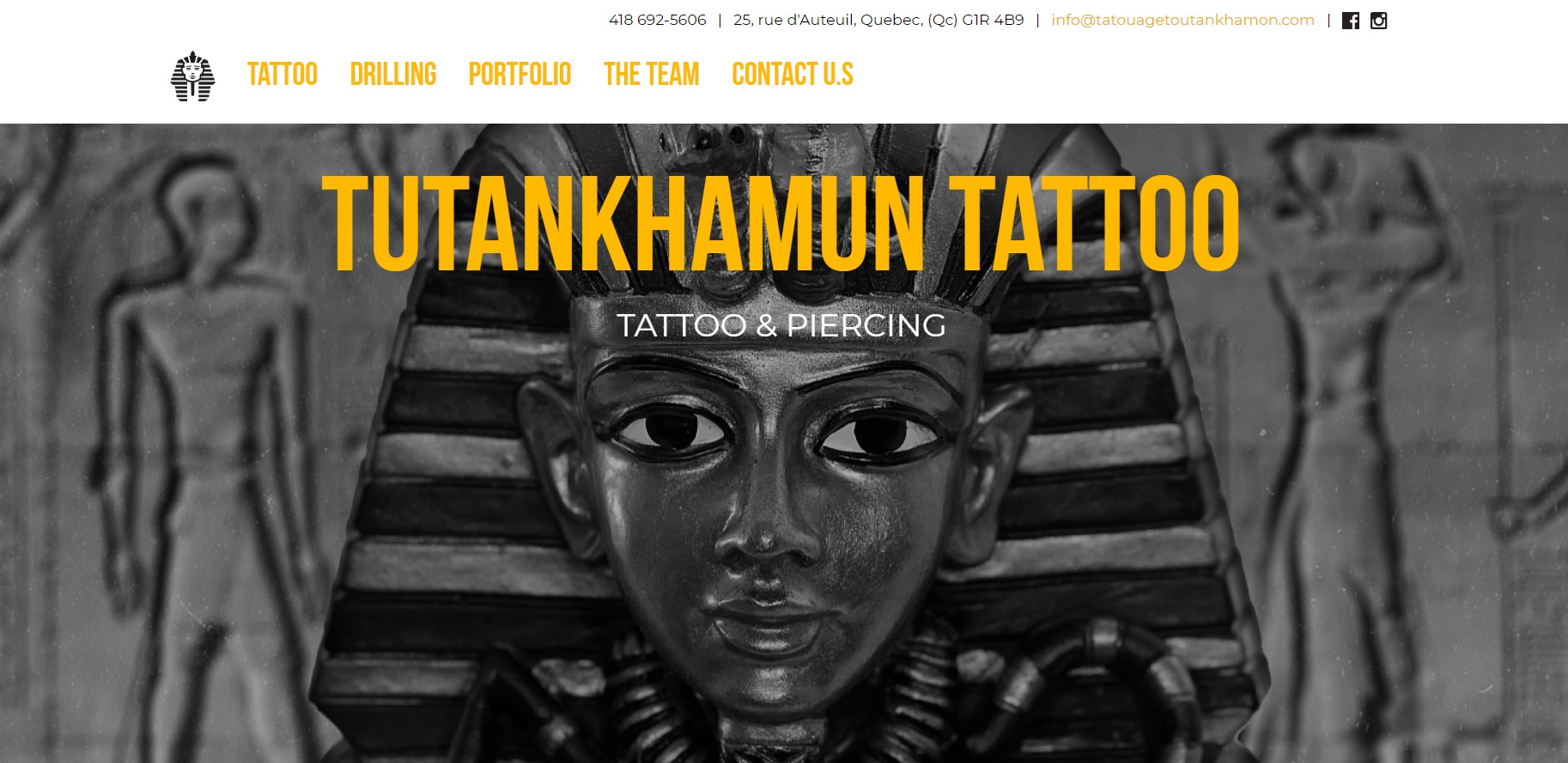 tutankhamun tattoo shop in quebec