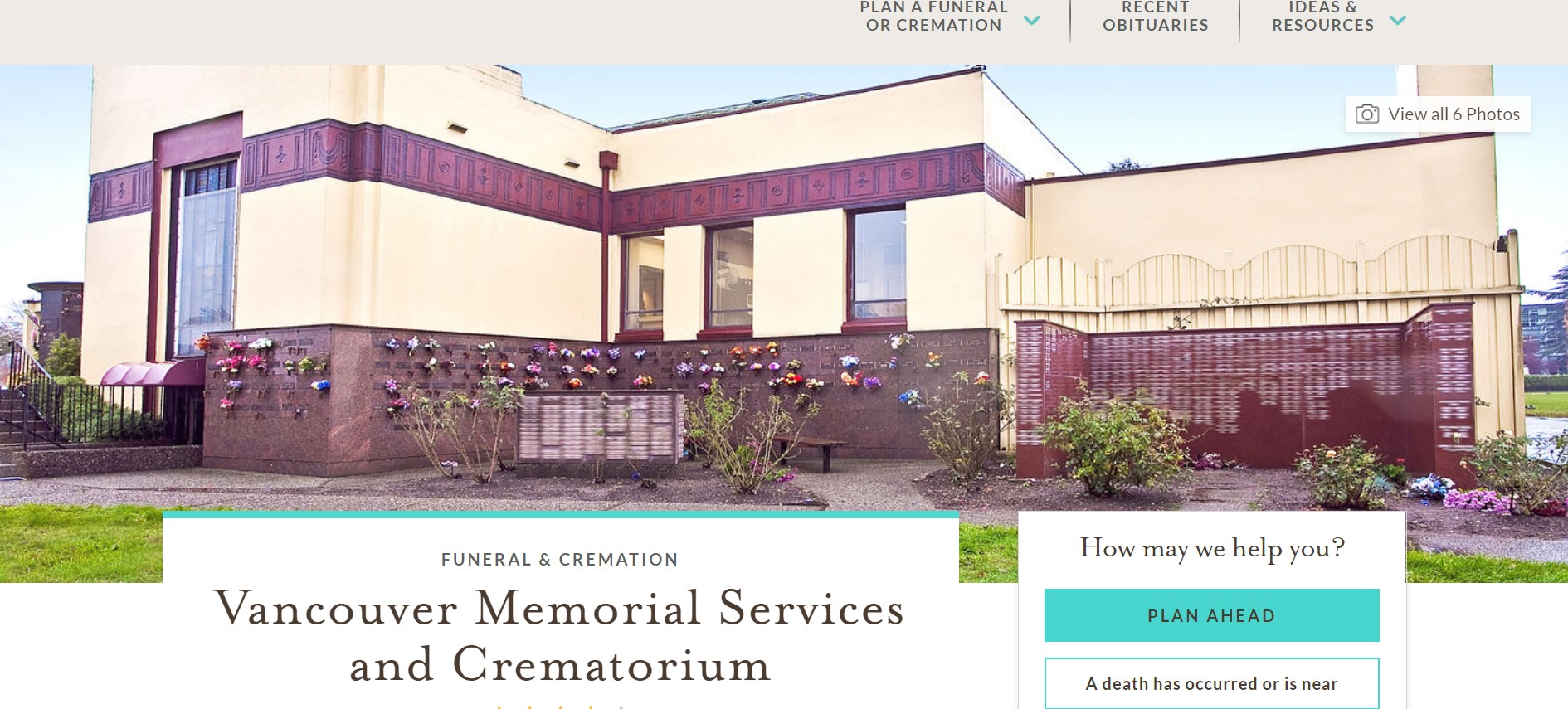 vancouver memorial services funeral home in vancouver