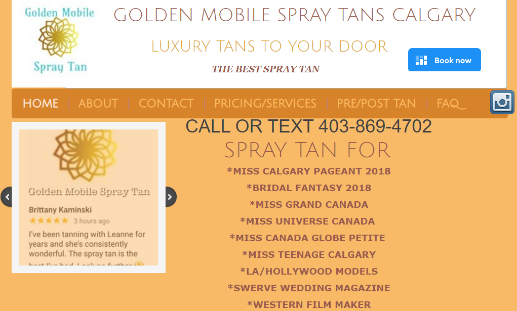 Golden Mobile Spray Tan