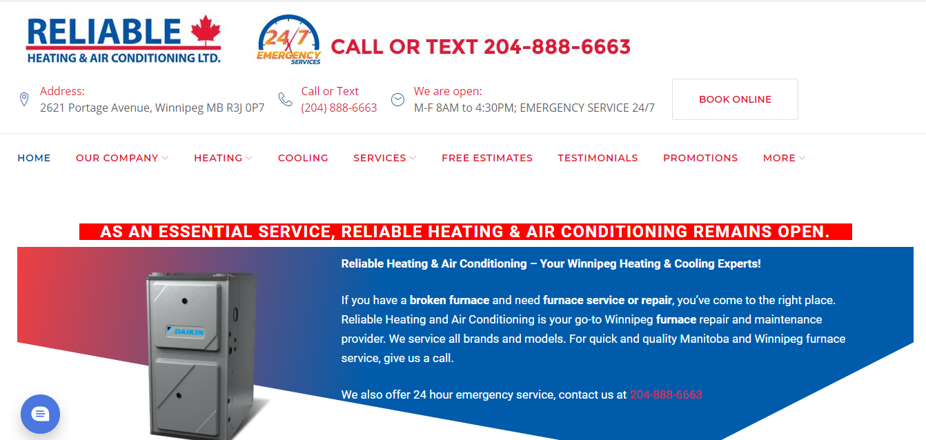 Reliable Heating and Air Conditioning LTD