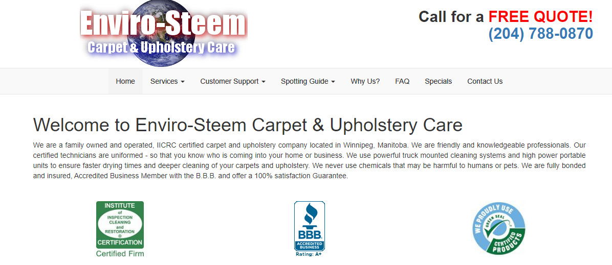Enviro-Steem Carpet, Upholstery and Duct Cleaning