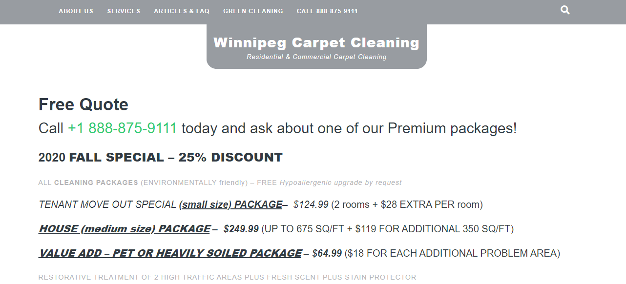 Winnipeg Carpet Cleaning
