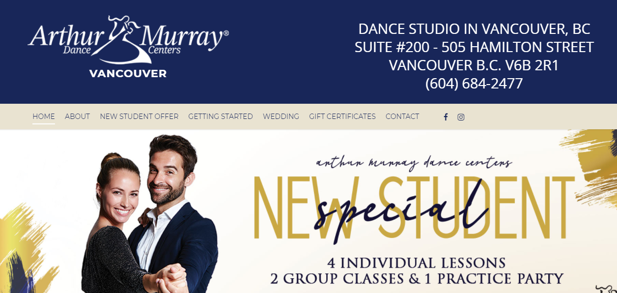Studio de danse Arthur Murray de Vancouver
